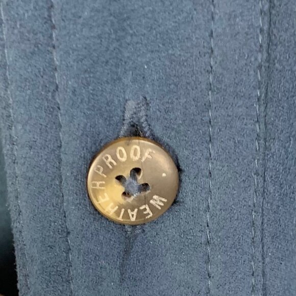 Mens Faux Suede Shacket Overshirt SZ M Transition Mid-Layer Fleece Lined Indigo - Picture 5 of 15